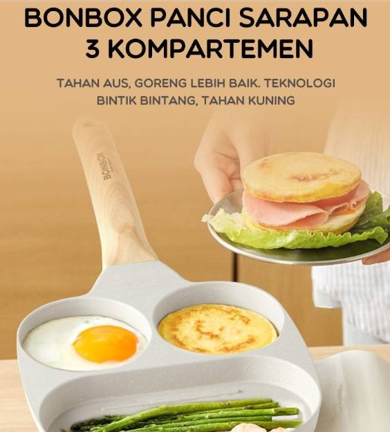 Wajan 3 Sekat Anti Lengket BKE50204 Bonbox