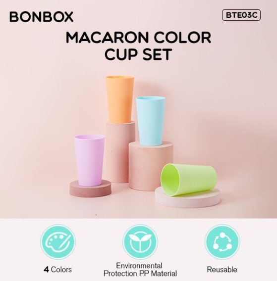 Gelas Minum Plastik Set BTE03C Bonbox