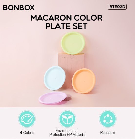 Piring Makan Plastik Set BTE02D Bonbox