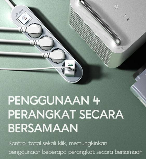 New Stop Kontak dengan Kabel Vivan