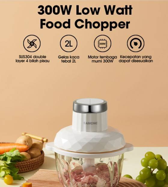 Food Chopper 2L Low Watt SW-C300 Samono