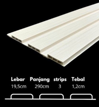 Wallpanel kisi lebar 1.2cm