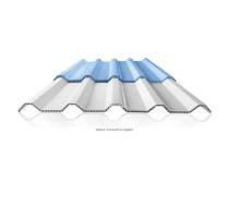 Atap uPVC Alderon Double Layer (Twinwall) 830 - Panjang 6 Meter, Putih Doff