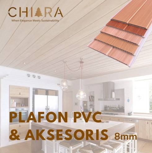 Plafon PVC 8mm-Woodgrain-Pattern