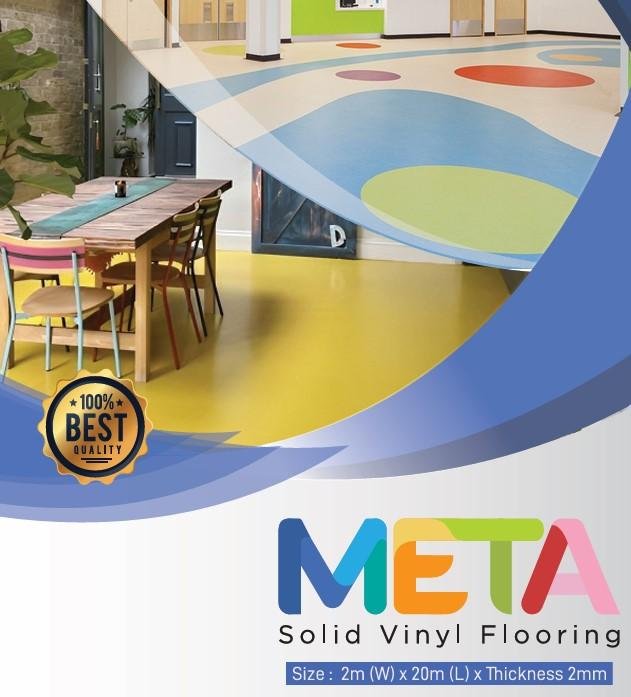 Vinyl Lantai 2.0mm Warna Solid META