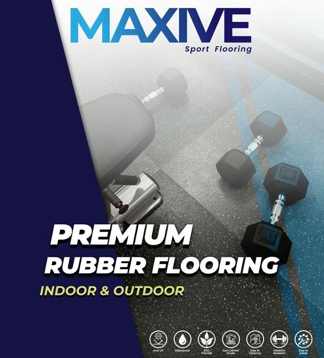 Gym Rubber Mat 20.0mm Tile MAXIVE