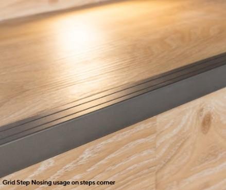 Grid Step Nosing- Aluminium Anodized
