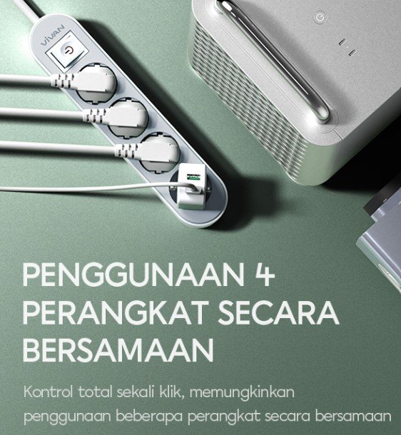 New Stop Kontak dengan Kabel Vivan