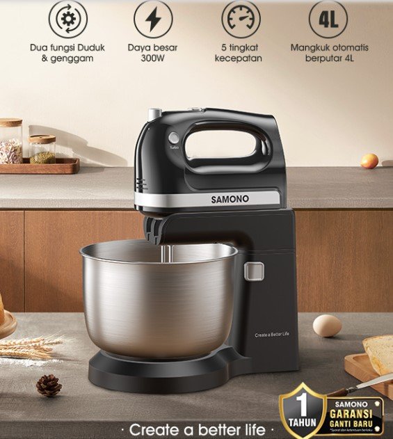 Stand Mixer 4L 300W SW-HMB300 Samono