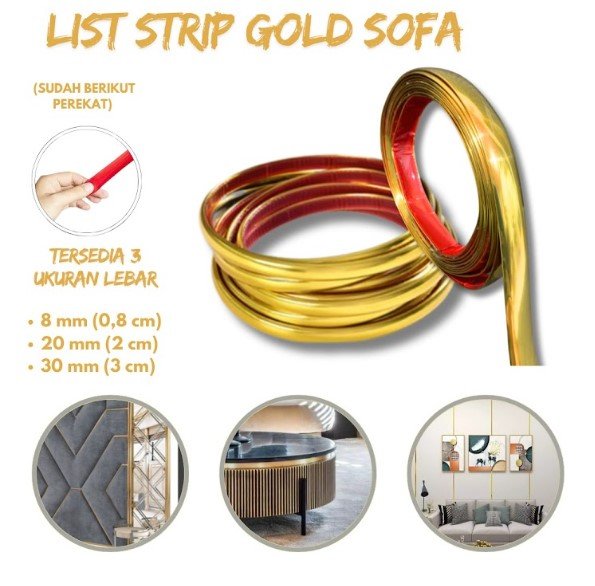 List Strip Gold Sofa