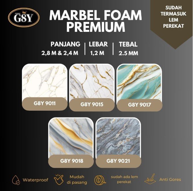 Wallfoam Rollan Motif Marble 2.5 G8Y