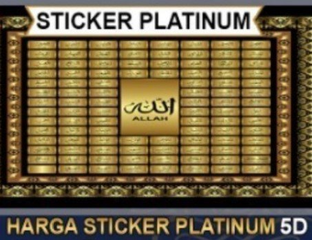 Bahan Sticker Platinum 5D