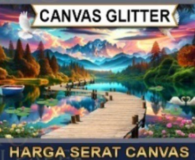 Bahan Canvas Glitter